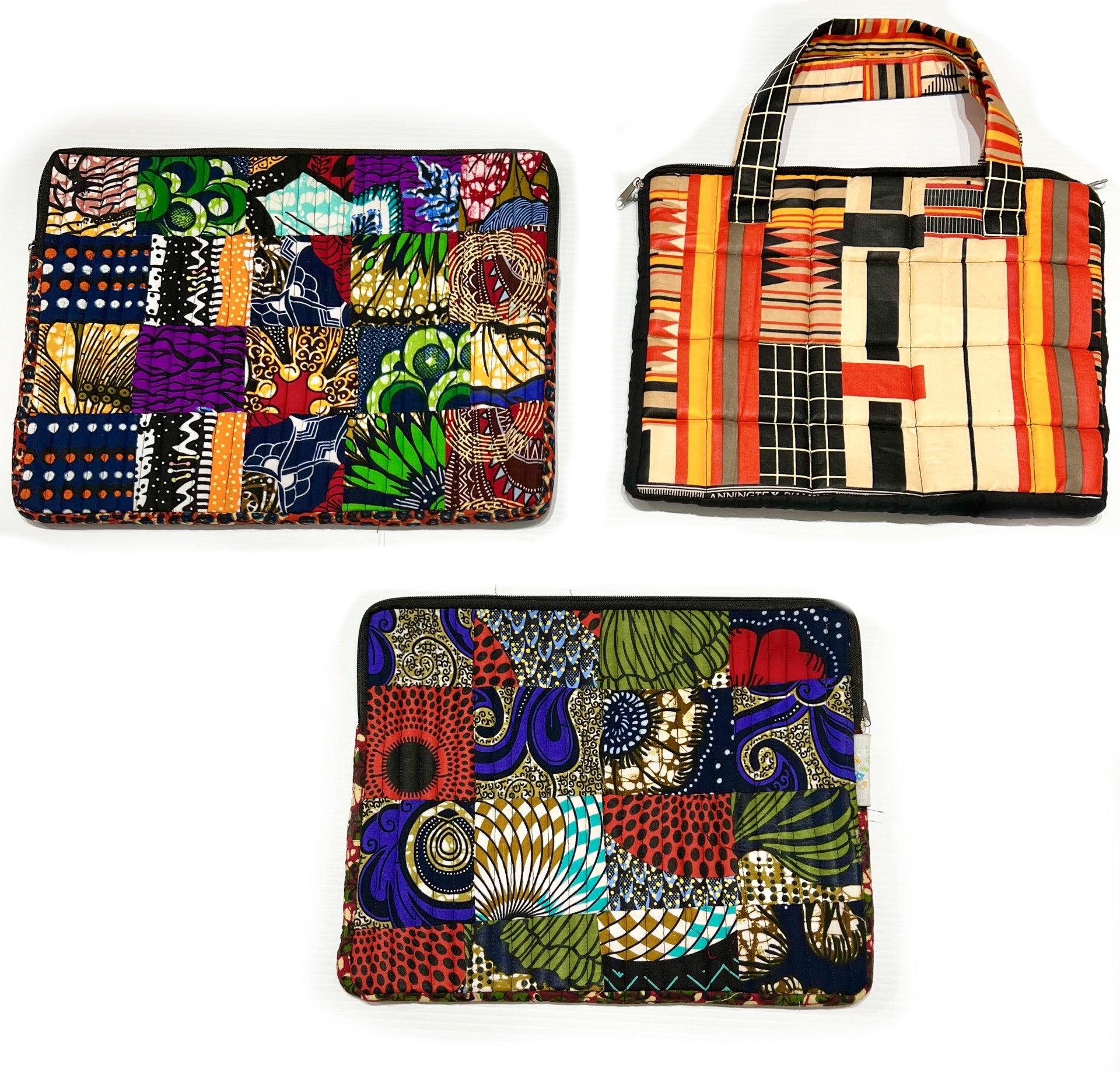 Protect your laptop with kitenge made laptop sleeve bag